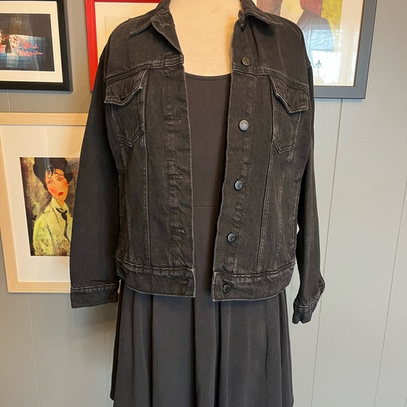 Harley-Davidson Up-Cycled Luck Of The Irish Black Denim Jacket Women’s Large - Picture 3 of 8